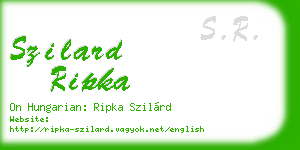 szilard ripka business card